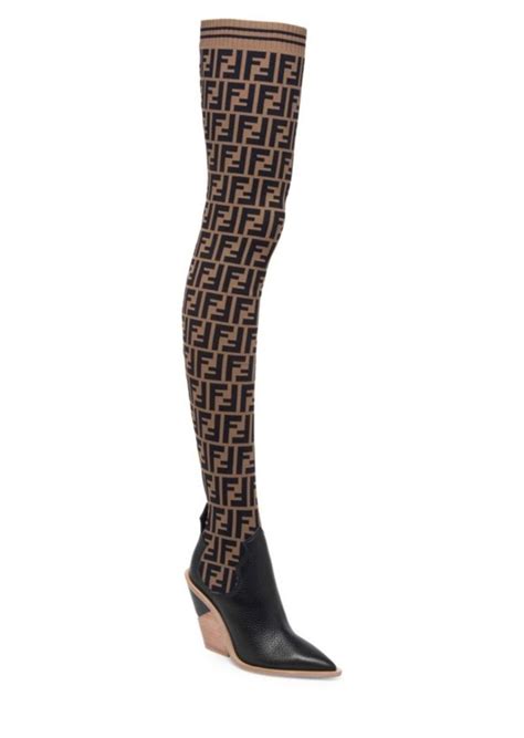 fendi rain boots sale|fendi thigh high sock boots.